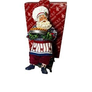 Vintage Possible Dreams Clothtique Oven Lovin Santa 2pc Set Santa with pie